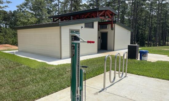 mountain bike area restroom