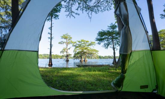 Camping at Lake Bruin State Park