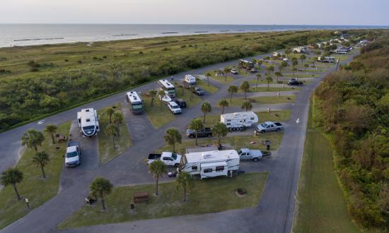 RV campground at Grand Isle State Park